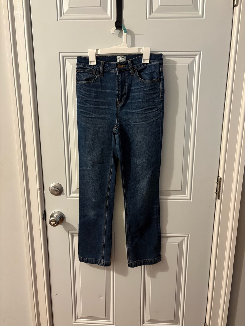J. Crew Classic Dark Blue Women's Billie Demi Boot Crop Jeans
